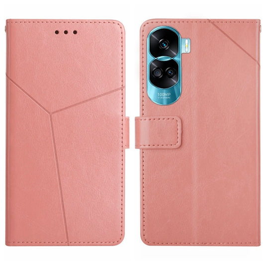 For Honor 90 Lite Y-shaped Pattern Flip Leather Phone Case(Pink) - Honor Cases by PMC Jewellery | Online Shopping South Africa | PMC Jewellery