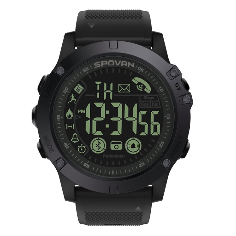 SPOVAN PR1 Outdoor Waterproof Luminous Bluetooth Smart Watch(Black) - free shipping - PMC TechLife - Order now!