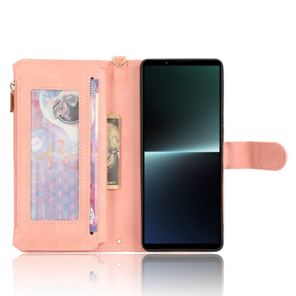 For Sony Xperia 1Ⅴ Litchi Texture Zipper Leather Phone Case(Pink) - Sony Cases by PMC Jewellery | Online Shopping South Africa | PMC Jewellery