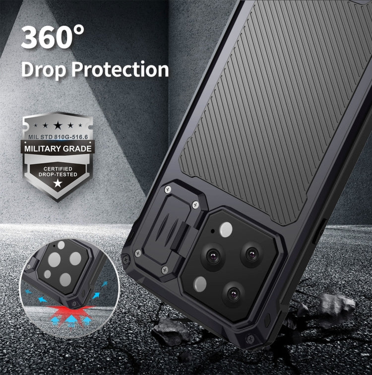 For iPhone 14 Pro Max LK MagSafe Shockproof Life Waterproof Dustproof Metal Phone Case(Black) - free shipping - PMC TechLife - Order now!