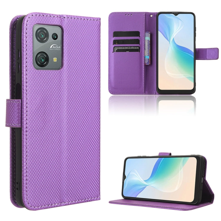 For Blackview Oscal C30 / C30 Pro Diamond Texture Leather Phone Case(Purple) - More Brand by PMC Jewellery | Online Shopping South Africa | PMC Jewellery