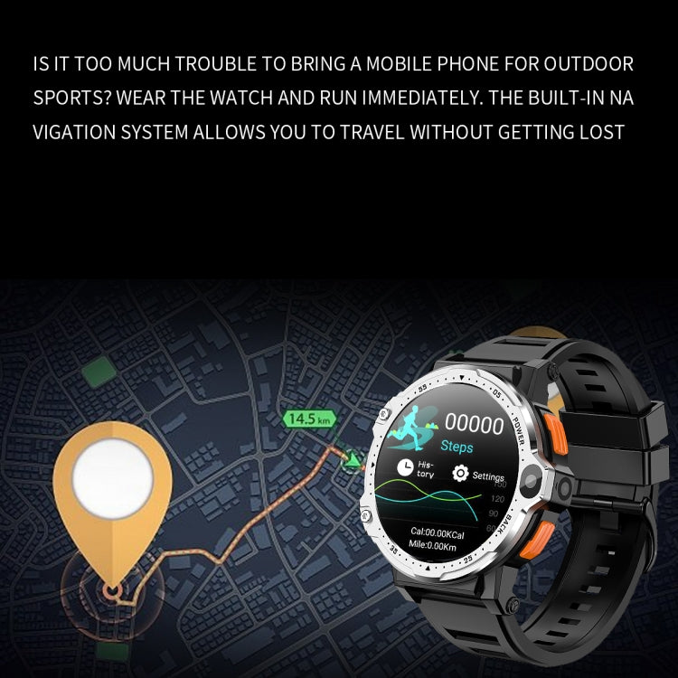 ZGP PG999 1.54 inch HD Round Screen 4G Smart Watch Android 8.1, Specification:2GB+16GB(Silver) - free shipping - PMC TechLife - Order now!