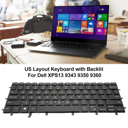 For Dell XPS 13 9343 13 9350 9360 US Version Backlight Laptop Keyboard(Black) - Dell Spare Parts by PMC Jewellery | Online Shopping South Africa | PMC Jewellery