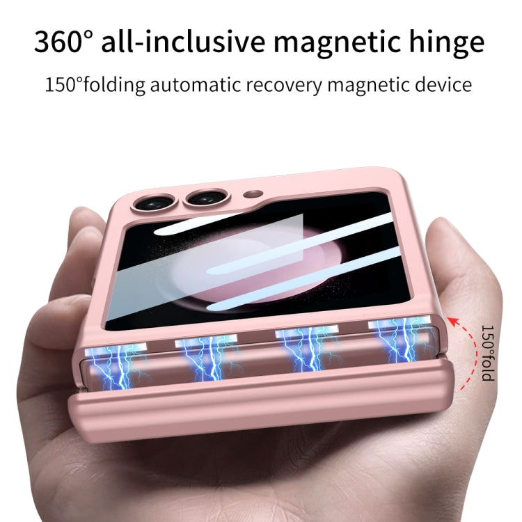For Samsung Galaxy Z Flip5 GKK Integrated Magnetic Full Coverage Folding Phone Case(Orange) - Galaxy Z Flip5 Cases by GKK | Online Shopping South Africa | PMC TechLife | Buy Now Pay Later Mobicred