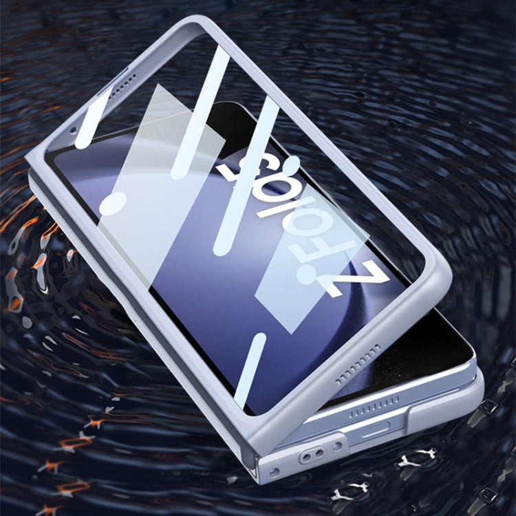 For Samsung Galaxy Z Fold5 GKK Integrated Ultra-thin Sliding Camshield Flip Phone Case(Silver) - Galaxy Z Fold5 Cases by GKK | Online Shopping South Africa | PMC TechLife | Buy Now Pay Later Mobicred