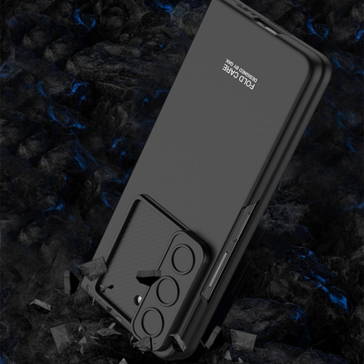 For Samsung Galaxy Z Fold5 GKK Integrated Ultra-thin Sliding Camshield Flip Phone Case(Silver) - Galaxy Z Fold5 Cases by GKK | Online Shopping South Africa | PMC TechLife | Buy Now Pay Later Mobicred
