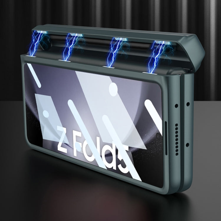 For Samsung Galaxy Z Fold5 GKK Magnetic Full Coverage Phone Flip Case with Pen Box(Wine Red) - Galaxy Z Fold5 Cases by GKK | Online Shopping South Africa | PMC TechLife | Buy Now Pay Later Mobicred