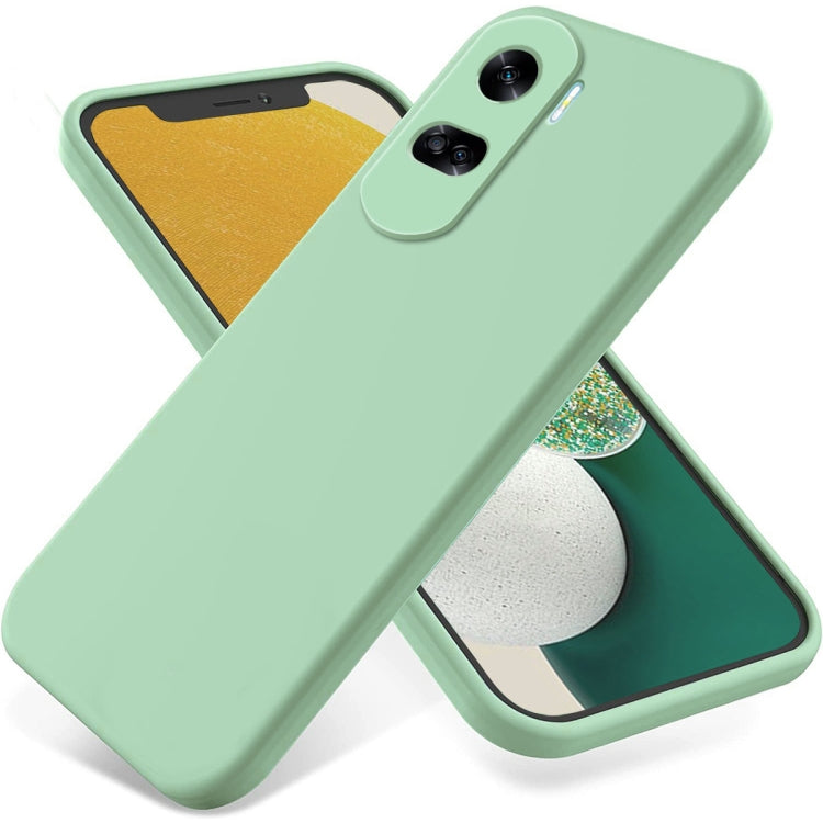 For Honor 90 Lite / X50i Solid Color Liquid Silicone Dropproof Full Coverage Phone Case(Green) - Honor Cases by PMC TechLife | Online Shopping South Africa | PMC TechLife | Buy Now Pay Later Mobicred