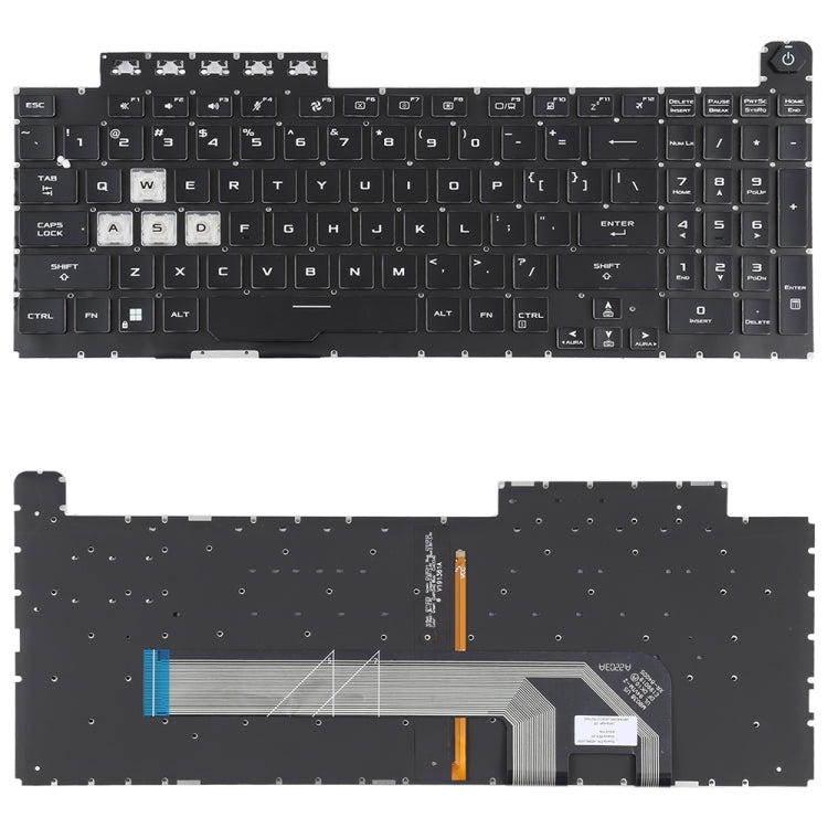 For Asus TUF Gaming F15 FX506 FA506 US Version Backlight Laptop Keyboard(Black) - Asus Spare Parts by PMC Jewellery | Online Shopping South Africa | PMC Jewellery