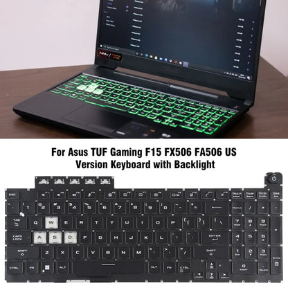 For Asus TUF Gaming F15 FX506 FA506 US Version Backlight Laptop Keyboard(Black) - Asus Spare Parts by PMC Jewellery | Online Shopping South Africa | PMC Jewellery