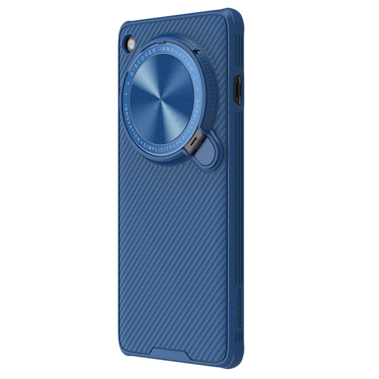 For OPPO Find X7 Ultra NILLKIN Black Mirror Prop CD Texture Mirror Phone Case(Blue) - OPPO Cases by NILLKIN | Online Shopping South Africa | PMC Jewellery | Buy Now Pay Later Mobicred