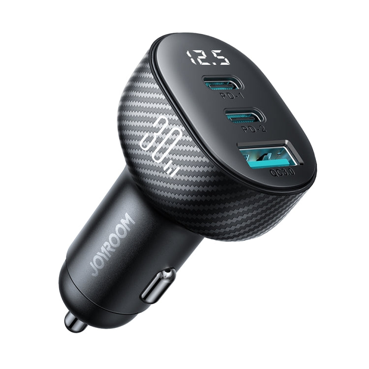 JOYROOM JR-CCD04 30W Dual PD + QC3.0 Ports Digital Display Car Charger(Black) - Car Charger by JOYROOM | Online Shopping South Africa | PMC Jewellery | Buy Now Pay Later Mobicred