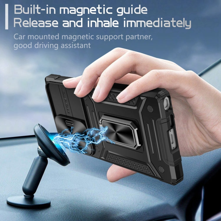 For Samsung Galaxy S23 Ultra 5G Camshield Robot TPU Hybrid PC Phone Case(Black) - Galaxy Phone Cases by PMC TechLife | Online Shopping South Africa | PMC TechLife | Buy Now Pay Later Mobicred