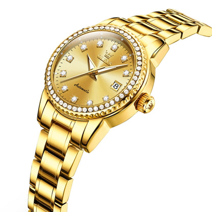 OLEVS 7003 Women Multifunctional Waterproof Mechanical Watch(Gold) - Metal Strap Watches by OLEVS | Online Shopping South Africa | PMC Jewellery | Buy Now Pay Later Mobicred