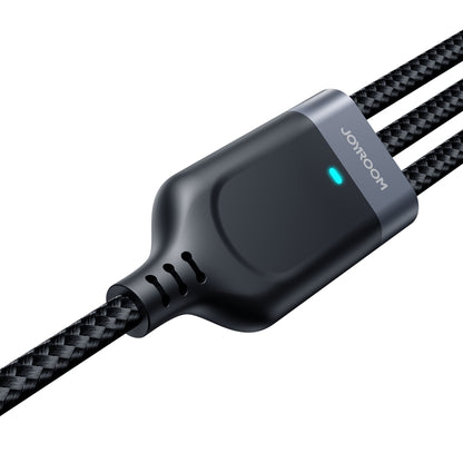 JOYROOM A18 3.5A USB to 8 Pin+USB-C/Type-C+Micro USB 3 in 1 Data Cable, Length:0.3m(Black) - Multifunction Cable by JOYROOM | Online Shopping South Africa | PMC Jewellery