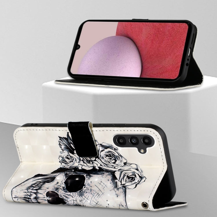 For Samsung Galaxy A15 3D Painting Horizontal Flip Leather Phone Case(Skull) - free shipping - PMC TechLife - Order now!