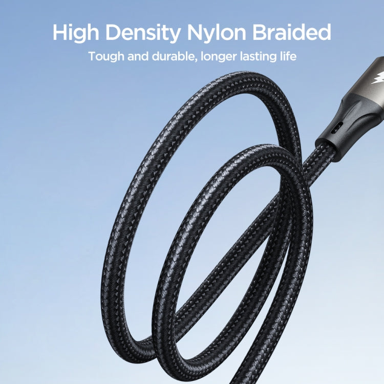 JOYROOM SA25-AC6 100W USB to USB-C/Type-C Fast Charge Data Cable, Length:1.2m(Black) - free shipping - PMC TechLife - Order now!