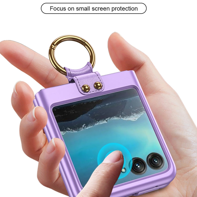 For Motorola Razr 40 Ultra GKK Ultra-thin PC Ring Holder Phone Case(Blue) - Motorola Cases by GKK | Online Shopping South Africa | PMC Jewellery | Buy Now Pay Later Mobicred