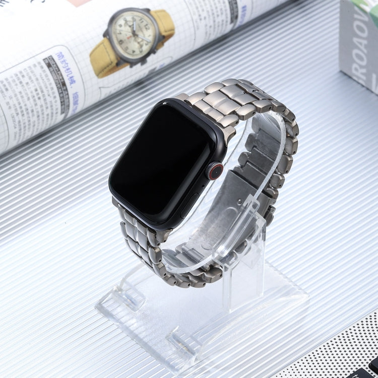 For Apple Watch Series 9 45mm Five Beads Titanium Steel Watch Band(Silver) - Watch Bands by PMC TechLife | Online Shopping South Africa | PMC TechLife