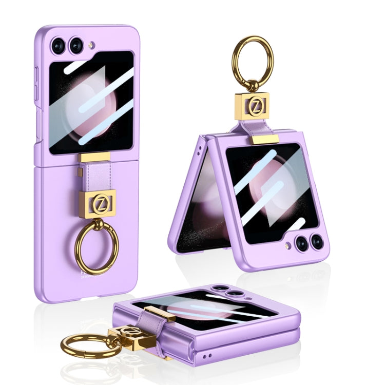 For Samsung Galaxy Z Flip5 GKK Ultra-thin Z Ring Holder PC Phone Case(Purple) - Galaxy Z Flip5 Cases by GKK | Online Shopping South Africa | PMC Jewellery | Buy Now Pay Later Mobicred