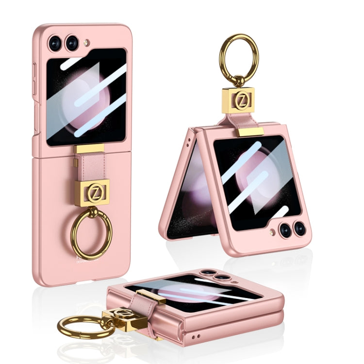 For Samsung Galaxy Z Flip5 GKK Ultra-thin Z Ring Holder PC Phone Case(Pink) - Galaxy Z Flip5 Cases by GKK | Online Shopping South Africa | PMC Jewellery | Buy Now Pay Later Mobicred