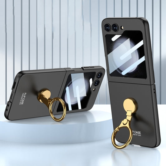 For Samsung Galaxy Z Flip5 GKK Ultra-thin Triaxial Ring Holder PC Phone Case(Black) - Galaxy Z Flip5 Cases by GKK | Online Shopping South Africa | PMC Jewellery