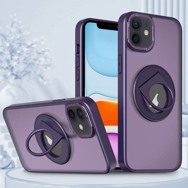 For iPhone 11 Rotating Ring Magnetic Holder Phone Case(Purple) - free shipping - PMC TechLife - Order now!