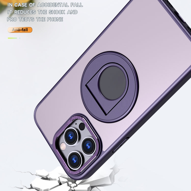 For iPhone 11 Rotating Ring Magnetic Holder Phone Case(Purple) - free shipping - PMC TechLife - Order now!