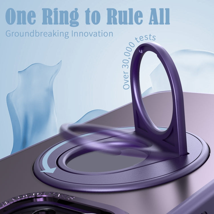For iPhone 11 Rotating Ring Magnetic Holder Phone Case(Purple) - free shipping - PMC TechLife - Order now!