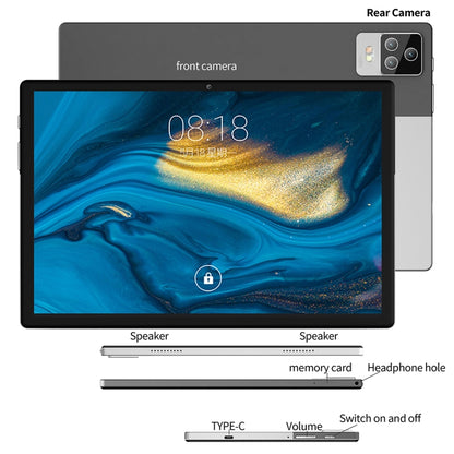 BDF P70 4G LTE Tablet PC 10.1 inch, 8GB+256GB, Android 12 MTK6762 Octa Core, Support Dual SIM, EU Plug(Silver) - BDF by BDF | Online Shopping South Africa | PMC Jewellery | Buy Now Pay Later Mobicred