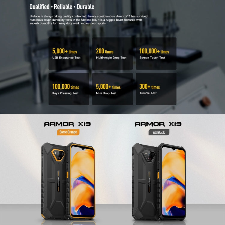 Ulefone Armor X13, 6GB+64GB, IP68/IP69K Rugged Phone, 6.52 inch Android 13 MediaTek Helio G36 Octa Core, Network: 4G, NFC, OTG(Some Orange) - Ulefone by Ulefone | Online Shopping South Africa | PMC Jewellery | Buy Now Pay Later Mobicred