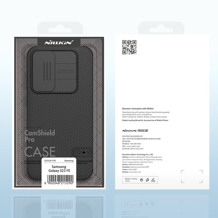 For Samsung Galaxy S23 FE NILLKIN Black Mirror Pro Series Camshield PC Phone Case(Black) - free shipping - PMC TechLife - Order now!