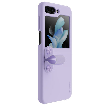 For Samsung Galaxy Z Flip5 NILLKIN Skin Feel Liquid Silicone Phone Case With Finger Strap(Purple) - Galaxy Z Flip5 Cases by NILLKIN | Online Shopping South Africa | PMC Jewellery