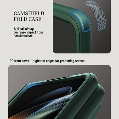 For Samsung Galaxy Z Fold5 NILLKIN Black Mirror Series Camshield PC Phone Case with Pen Slot(Green) - Galaxy Z Fold5 Cases by NILLKIN | Online Shopping South Africa | PMC Jewellery | Buy Now Pay Later Mobicred