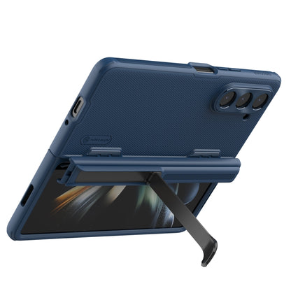 For Samsung Galaxy Z Fold5 NILLKIN Frosted Fold PC + TPU Phone Case with Holder(Blue) - Galaxy Z Fold5 Cases by NILLKIN | Online Shopping South Africa | PMC Jewellery