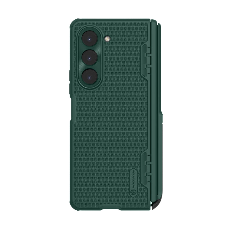 For Samsung Galaxy Z Fold5 NILLKIN Frosted Fold PC + TPU Phone Case with Holder(Green) - Galaxy Z Fold5 Cases by NILLKIN | Online Shopping South Africa | PMC Jewellery