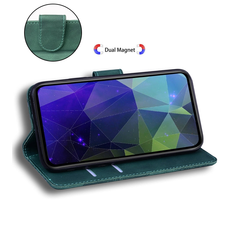 For Honor 90 Skin Feel Pure Color Flip Leather Phone Case(Green) - Honor Cases by PMC TechLife | Online Shopping South Africa | PMC TechLife | Buy Now Pay Later Mobicred