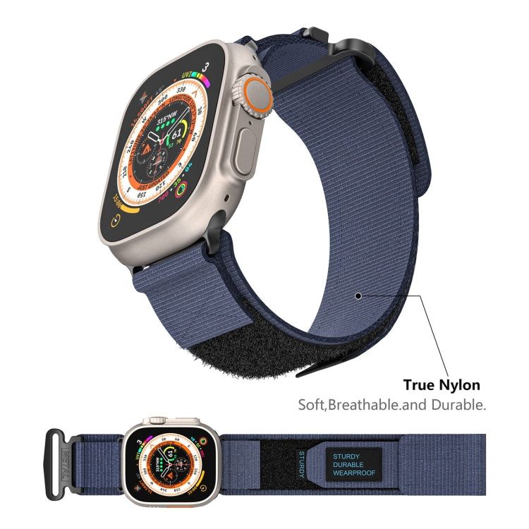 For Apple Watch Series 9 41mm AW Nylon Two-Section Watch Band(Blue) - free shipping - PMC TechLife - Order now!