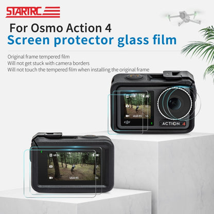 For DJI Osmo Action 4 STARTRC 3 in 1 Lens Protector Front and Rear Screen Tempered Glass Films(2 Sets) - Protective Film & Stickers by STARTRC | Online Shopping South Africa | PMC Jewellery | Buy Now Pay Later Mobicred