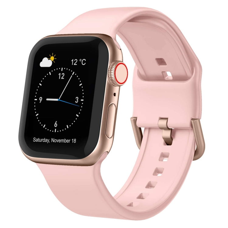 For Apple Watch Series 7 41mm Pin Buckle Silicone Watch Band(Pink) - free shipping - PMC TechLife - Order now!