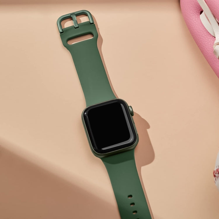 For Apple Watch 7 45mm Pin Buckle Silicone Watch Band(Clover) - Watch Bands by PMC TechLife | Online Shopping South Africa | PMC TechLife