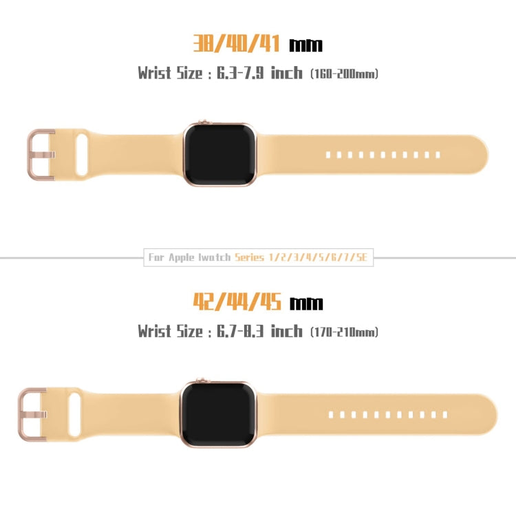 For Apple Watch 5 44mm Pin Buckle Silicone Watch Band(Light Orange) - Watch Bands by PMC TechLife | Online Shopping South Africa | PMC TechLife