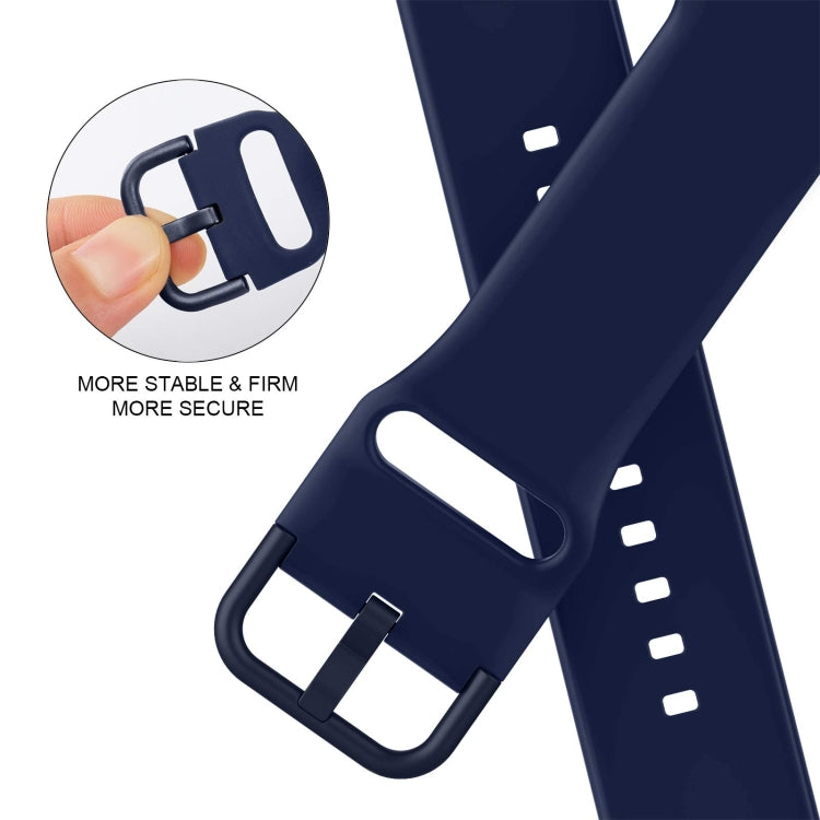 For Apple Watch 5 44mm Pin Buckle Silicone Watch Band(Midnight Blue) - Watch Bands by PMC TechLife | Online Shopping South Africa | PMC TechLife