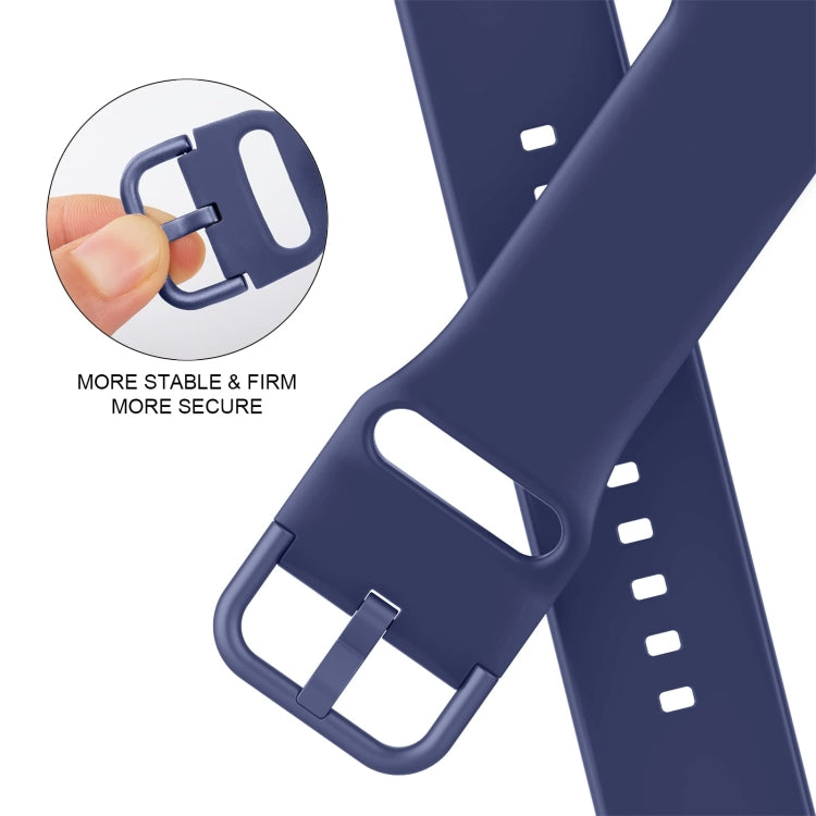 For Apple Watch 5 40mm Pin Buckle Silicone Watch Band(Violet Gray) - Watch Bands by PMC TechLife | Online Shopping South Africa | PMC TechLife