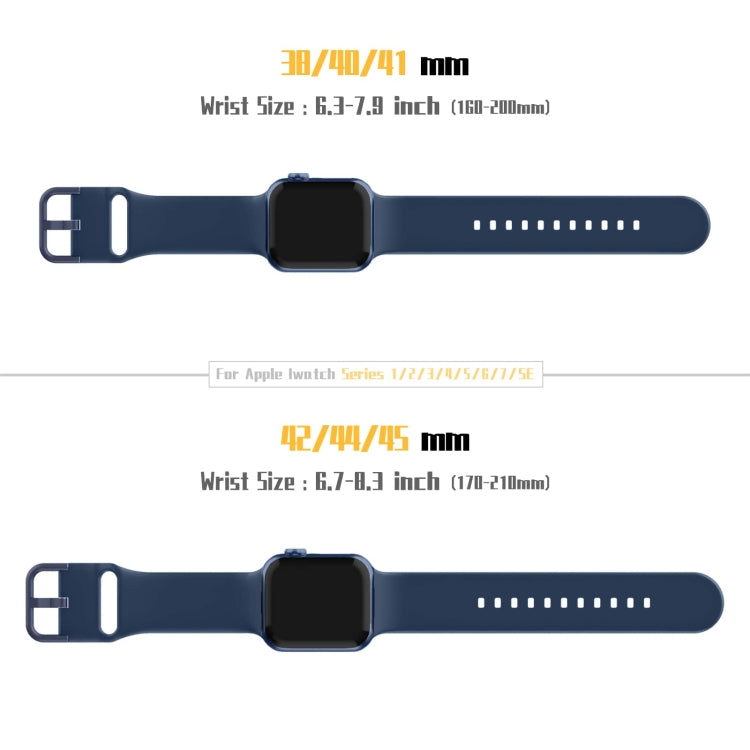 For Apple Watch 3 38mm Pin Buckle Silicone Watch Band(Abyss Blue) - Watch Bands by PMC TechLife | Online Shopping South Africa | PMC TechLife