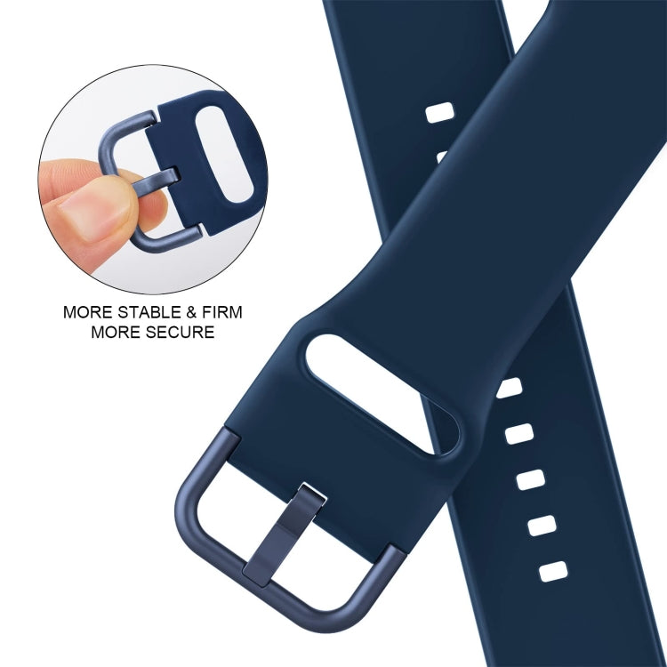 For Apple Watch 3 38mm Pin Buckle Silicone Watch Band(Abyss Blue) - Watch Bands by PMC TechLife | Online Shopping South Africa | PMC TechLife