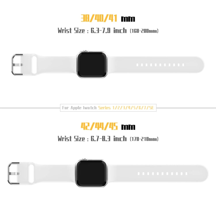 For Apple Watch 3 42mm Pin Buckle Silicone Watch Band(White) - Watch Bands by PMC TechLife | Online Shopping South Africa | PMC TechLife