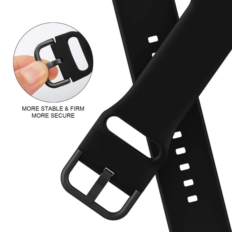 For Apple Watch 3 42mm Pin Buckle Silicone Watch Band(Black) - Watch Bands by PMC TechLife | Online Shopping South Africa | PMC TechLife