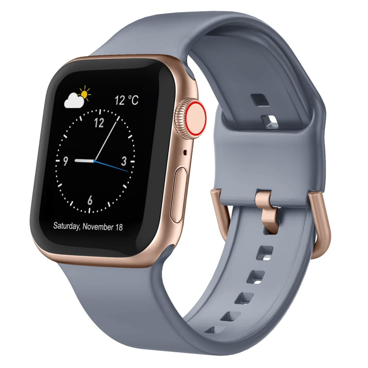 For Apple Watch 2 42mm Pin Buckle Silicone Watch Band(Blue Grey) - Watch Bands by PMC TechLife | Online Shopping South Africa | PMC TechLife