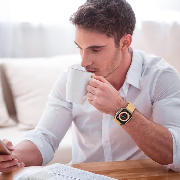 For Apple Watch 2 38mm Pin Buckle Silicone Watch Band(Light Orange) - Watch Bands by PMC TechLife | Online Shopping South Africa | PMC TechLife